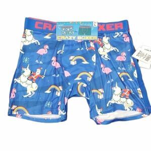 𝅺2 PACK SANTA UNICORN FLAMINGO BOXER BRIEFS